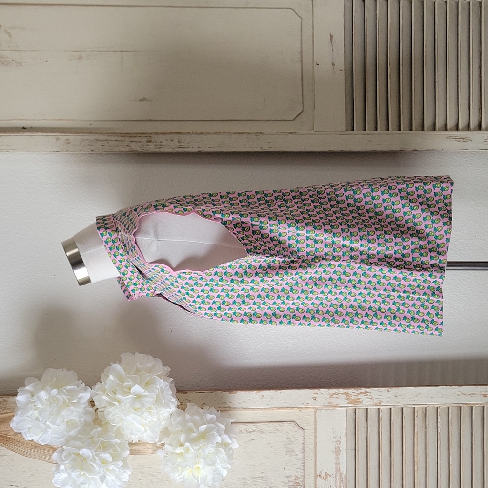 Talbots Pineapple Button-Down Scalloped Edge Slee… - image 4